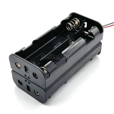 China PP eight size 8C UM2*8 battery holder with wire leads 150mm 12V battery case dc 26500 LR14 for sale