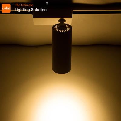 China Hotel zhongshan isha lighting 3 wire 10 15 20 phase 4 dimmable 30 watt spot led track light for sale