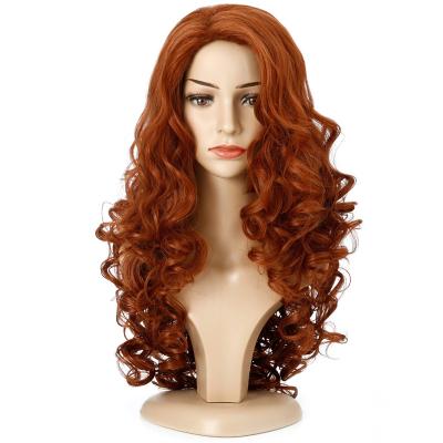 China Hot Selling Daily Use Replacement Wig Long Women Wig Harajuku Hair Wigs Synthetic Natural Brown Heat Resistant Fiber for sale