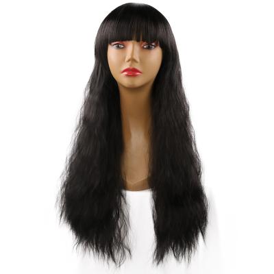 China New Long Women Wigs 4 Color Hair Synthetic Fashionable Natural Heat Resistant Fiber Daily Use Replacement Wig for sale