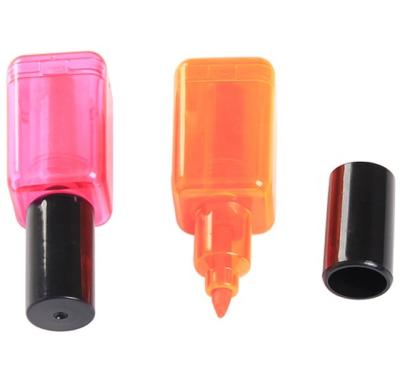 China Promotional Markers & Highlighter Bars Novelty Nail Polish Highlighter Pen For Advertising for sale