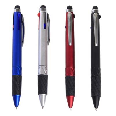 China Promotional Pen Hot selling stylus pen 3 color ink plastic ball pen for promotion for sale