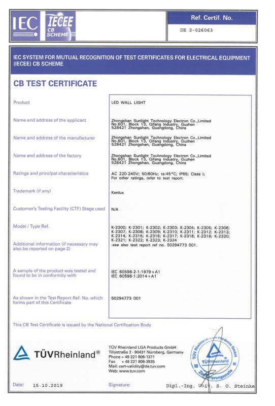 CB - Zhongshan Sunlight Technology Electron Co., Limited