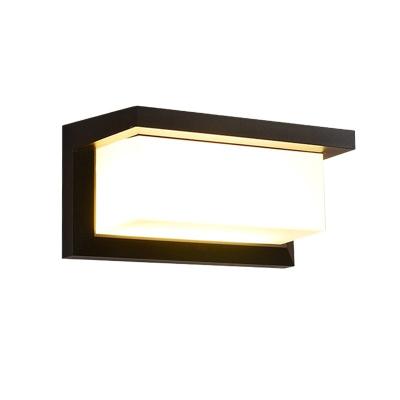 China New Modern Waterproof Polycarbonate Garden 20W Outdoor Porch Led Wall Light for sale