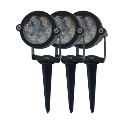 China Landscape / Garden Ac85-265V Waterproof Led Outdoor Spot Spike Light Black Ip65 6W Smd for sale