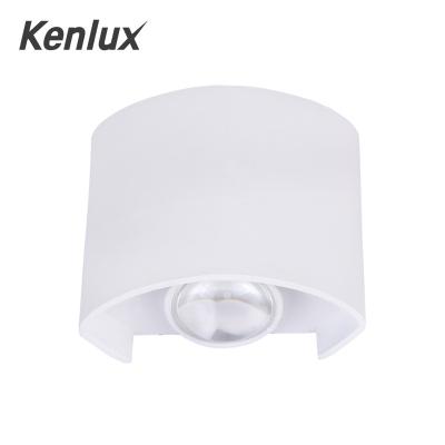 China Modern Nordic Style Waterproof Tempered Glass 2W 4W Outdoor LED Wall Light Indoor Downstairs Wall Lamps Living Room Porch Garden Lamp for sale