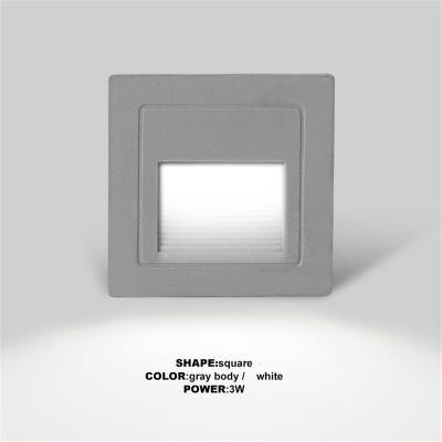 China Hot Selling Tempered Glass Square Recessed Waterproof Outdoor Led Stair Step Light for sale