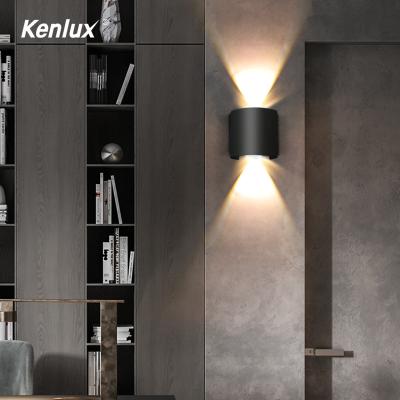 China Indoor Tempered Glass Outdoor Waterproof Modern Nordic Style Down Wall Lamps Living Room Porch LED Wall Light for sale