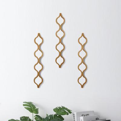 China Minimalist Wall Decor Art Plastic Gold Plated Water Drop Frame Decorative Wall Mirror for home living room for sale