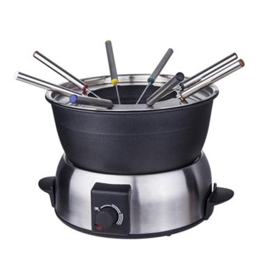 China Sustainable Use 1000W Home Chocolate Fondue Set 1.8L Cheese Fondue For 8 Person for sale