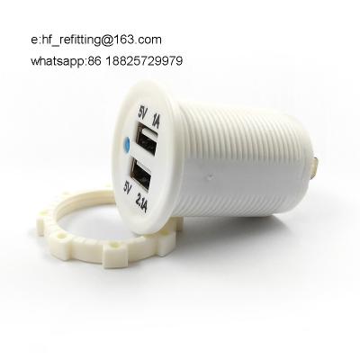 China China Manufacturer DC 12V USB Car Charger adapter power sockets With Two Ports for sale