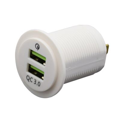 China 36W Quick Charge 3.0 Dual USB Car Charger Socket for Car modifications for sale