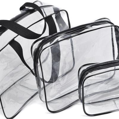 China Japan Style Cosmetics Convenience PVC Bag Cosmertic Bag Japan NO3 In 1 Clear PVC Zipper for sale