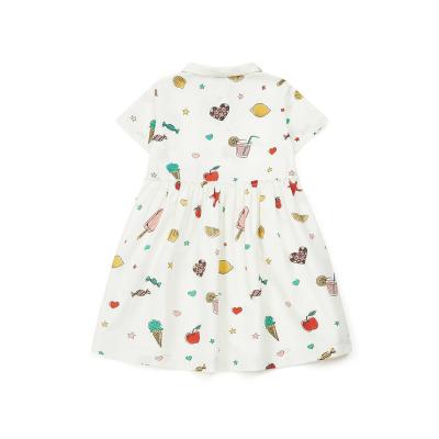 China 2022 New Children's Clothing Girls' Summer Cotton Dress Colorful Printed Princess Clothing Washable for sale