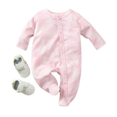 China Hot Sale Amazon Beau Pink Gradient Long Sleeve Overalls Stain Overalls With Headband Baby Rompers Girl for sale