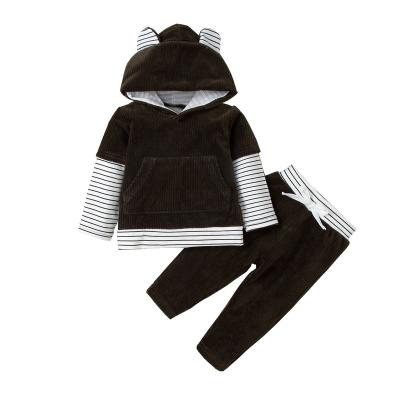 China Breathable Kids Clothing Set Fashion Wear 2 Piece Hoodie Set Cute Boys Boutique Set Clothes for sale