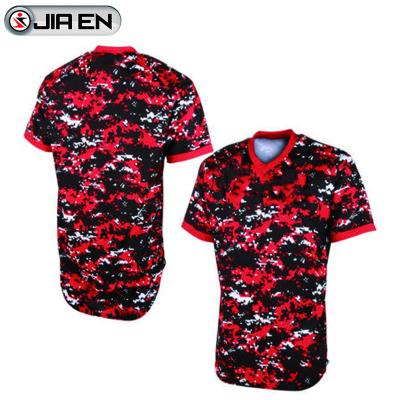 China Aplet Camouflage Antibacterial Baseball Jersey Custom Design Fashionable Baseball Uniforms for sale