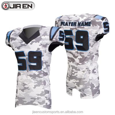 China 2018 Antibacterial Cheap Camouflage Soccer Uniforms Designs Custom Sublimation Youth American Football Jerseys for sale