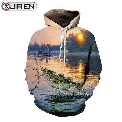 China Antibacterial Wholesale Long Sleeve Fishing Tank Top Create 3D Printed Hooded Fishing Shirts for sale