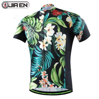 China Antibacterial Ladies Vintage Flowers 2018 Cycling Short Sleeve Summer Mtb Cycling Jersey Shirts for sale