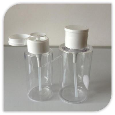 China Transparent hot sale empty plastic bottles for nail polish remover for sale