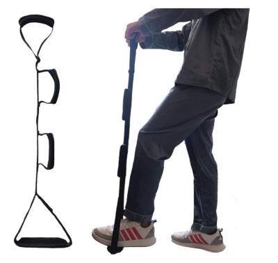 China Single leg pusher strap multi-loop style - with hand grips and soft foot pad for sale