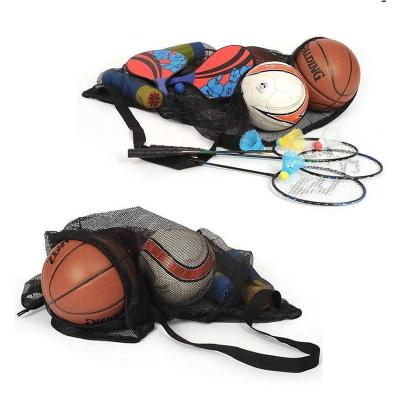 China School Equipment Extra Large Folding Sports Ball Bag Mesh Soccer Ball Bag Mesh Oversized Nylon Drawstring Bag for sale