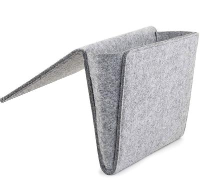 China Sustainable Household Storage Bag Bedside Sofa Sofa Storage Hanging Bedside Felt Bag for sale