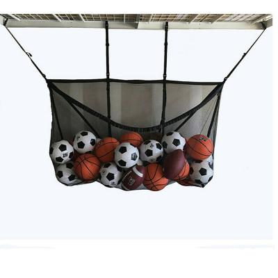 China Large Capacity Storage Mesh Bag Handmade Adjustable Hanging Nylon Mesh Bag Toy Recycling Net Bag for sale