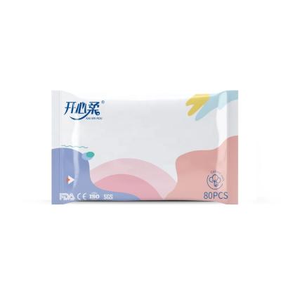 China SKIN CARE Factory Wholesale Baby Wet Wipes OEM/ODM 80pcs/bag for sale