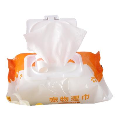 China Mini Key Chain New Product Antibacterial Wet Canister Wipe Pet Wet Cleaning Wipe for sale