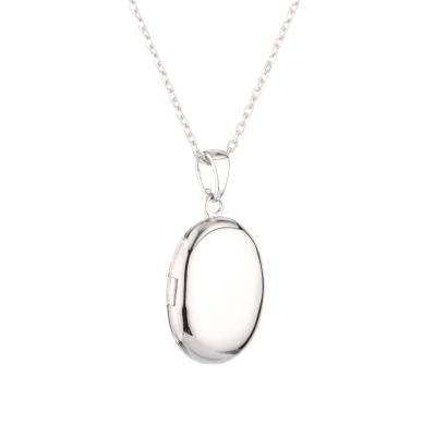 China Sterling Silver Jewelry Oval Pendant Custom Jewelry Personal Jewelry CLASSIC 925 Photo Engrave Pendant Necklace Women Jewelry for sale