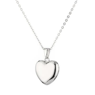 China 925 Sterling Silver Jewelry Heart Locket CLASSIC Pendant Necklace Photo Engravable Photo Pendant Necklace Masks Pendant For Women for sale