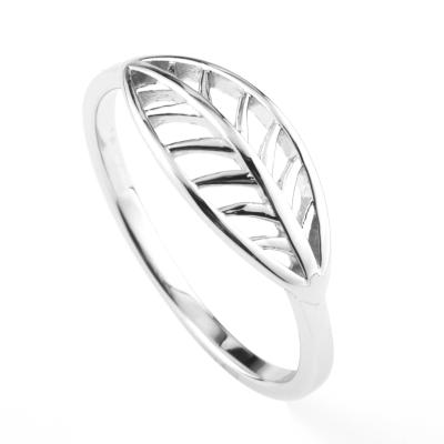 China CLASSIC Silver Jewelry 925 Sterling Light Ring Silver Leaves Ring Jewelry Women silver for sale