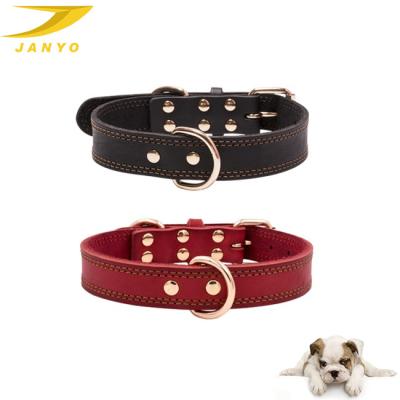 China Large and Fierce Custom Genuine Leather Dog Collar Viable Dog Collar and Dog Leash for sale