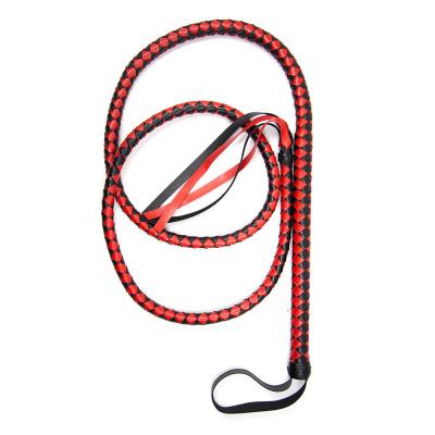 China Black Leather Adult Sexy Bondage Training SM Whip Fun Products Alternative Bondage Fun Toys for sale