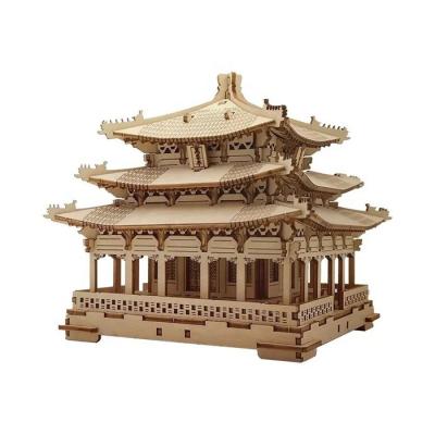 China Non-toxic / 3D Beautiful Unique Gifts Wooden 3D Puzzles Home Decor for sale