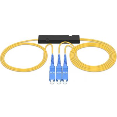 China Low Insertion Loss ABS Plastic Box Type Fiber Optic PLC Splitter Install With SC UPC Connector 130*80*20 for sale