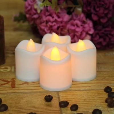 China Mini Plastic Wave Mouth Flickering LED Tea Light Flameless Battery Operated Birthday Candles For Home Decor (Battery Included) Led Candle for sale