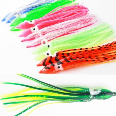 China For Fishing Hot Selling 50pcs/bag 7.5cm Artificial Realistic Fish Lure Soft Squid Bait Swim Bait Ocean Beach Octopus Fishing Lure Skirts for sale