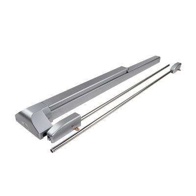 China Heavy Gauge Stainless Steel Exterior Vertical Panic Bars or Rod Type Exit Devices Door for Single and Double Fire Exit Doors for sale