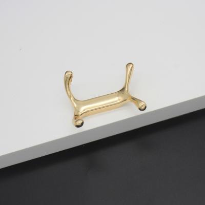 China Modern Double Four Black Gold Coat Wall Hook for sale