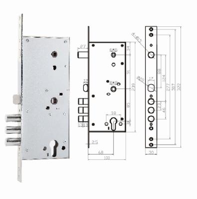 China Security Russian Armored Door Market 85mm Mechanical Lock 262RL-C for sale