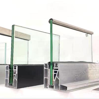 China Smartart 2022 Modern U Channel Glass Balustrade Aluminum Balustrade for sale