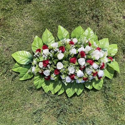 China Custom Made Eco-Friendly Red White Color Artificial Flower for Wedding Hotel Meeting Room Home Decor for sale