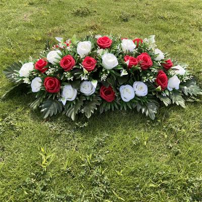 China Wholesale PE Fabric Flower Arrangement Silk Wedding Rose Artificial Decorative Flowers Eco-friendly for sale