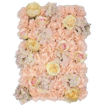 China DFK0019 Eco-friendly Customized Latest Artificial Silk Flower Wall Wedding Decoration All Events Flower Wall for sale