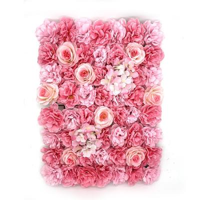 China Eco-friendly New Product Ideas Pink Peony Faux Flowers Wedding Backdrop Decoration Wall for sale