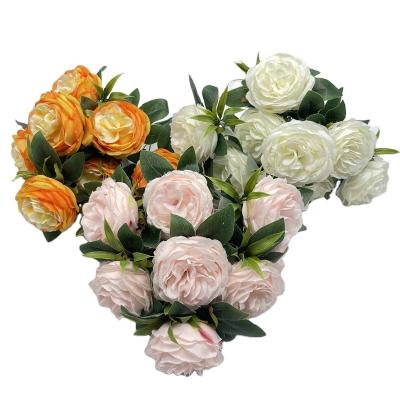 China Eco-friendly Top Selling Personalized Artificial Flower Plants Peony Flower Clusters For Home Decor for sale