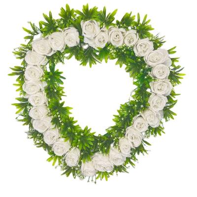 China TX0012 Eco-Friendly Tops Selling Fashion Design Attractive Wedding Personalized Artificial Silk Rose Garlands for sale